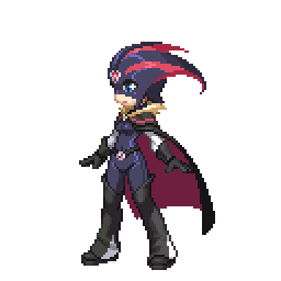 1girl, animated, animated_gif, blue_eyes, cape, cure_muse_(black), fighting_stance, lowres