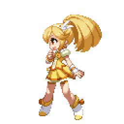 1girl, animated, animated_gif, bike_shorts, blonde_hair, cure_peace, fighting_stance, kise_yayoi