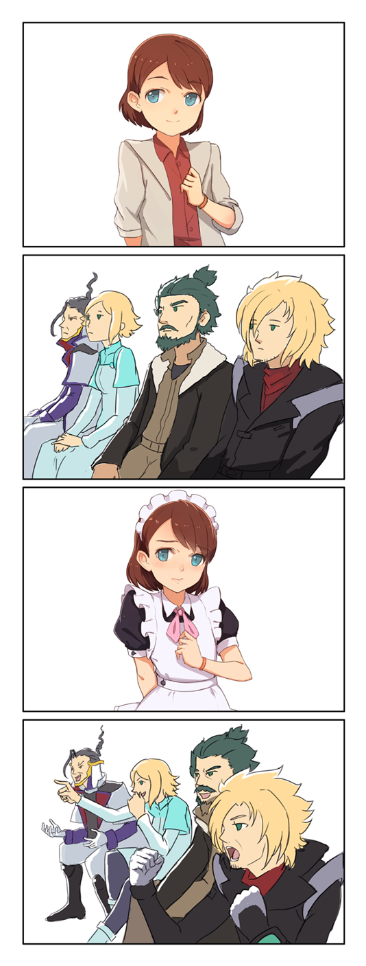 asemu_asuno, crossdressingin, emily_armond, fezarl_ezelcant, flit_asuno, gaijin_4koma, gundam, gundam_age