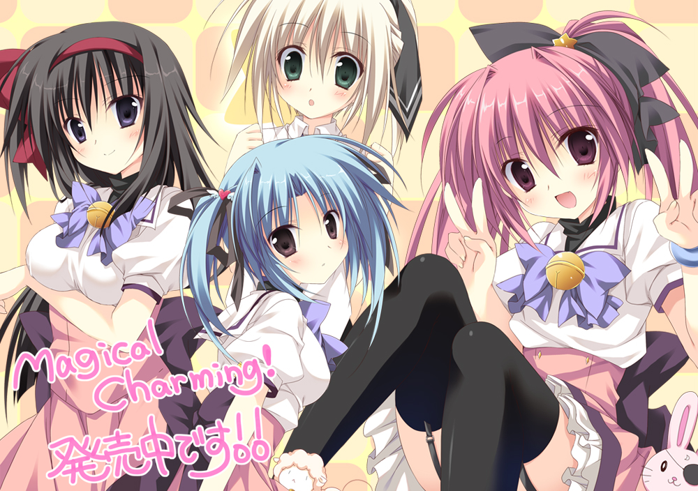 4girls, bell, hayama_tokine, korie_riko, magical_charming!, multiple_girls, natsumoto_fuuka, orietta_chrono_istarica_ginasteele