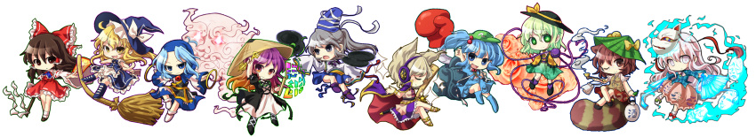 1boy, 6+girls, animal_ears, blonde_hair, blue_eyes, blue_hair, bow, boxing_gloves