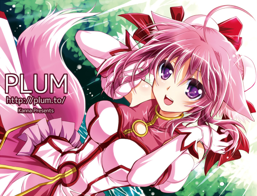 1girl, dog_days, kanna_(plum), millhiore_f_biscotti, pink_hair, solo