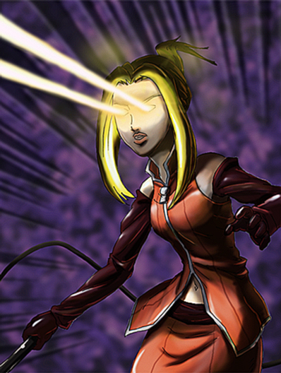 bare_shoulders, blonde_hair, elbow_gloves, eye_beam, final_fantasy, final_fantasy_viii, gloves, krychasuke