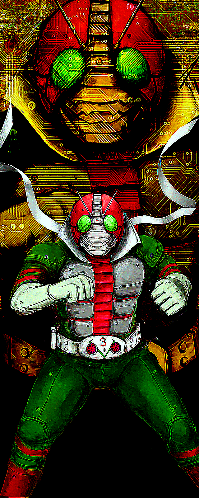 antenna, bad_id, belt, highres, kamen_rider, kamen_rider_v3, kamen_rider_v3_(series), mitukitakezou