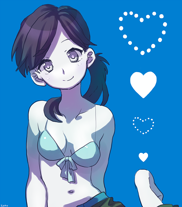 bikini, black_hair, heart, long_hair, nintendo, ponytail, smile, super_smash_bros.