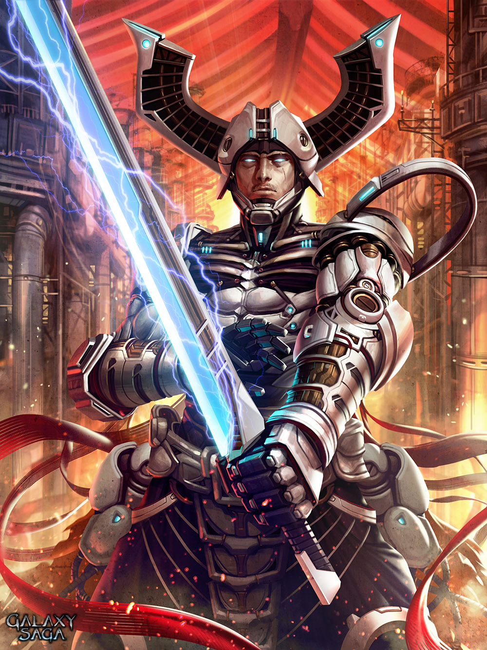 1boy, armor, battlesuit, dcwj, galaxy_saga, helmet, highres, mecha