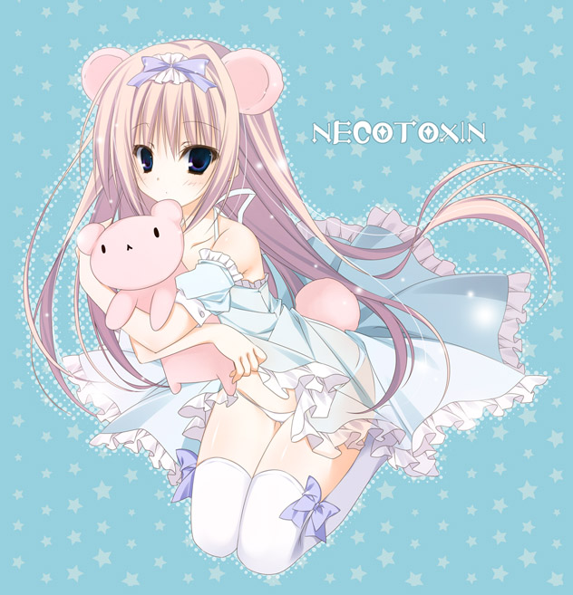 1girl, =<, animal_ears, bear_ears, bear_tail, brown_hair, dress, inugami_kira