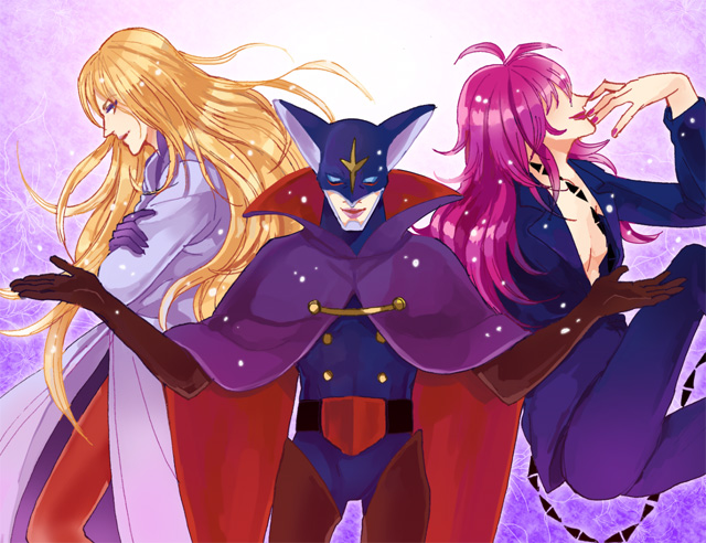 1boy, androgynous, artist_request, berg_katse, blonde_hair, boots, gatchaman, gatchaman_crowds