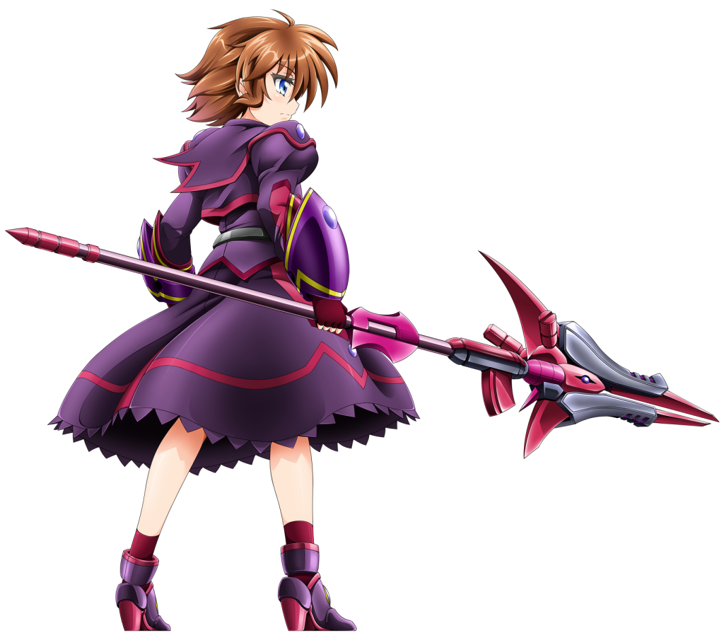 1girl, blue_eyes, brown_hair, dress, female, fingerless_gloves, from_behind, gloves