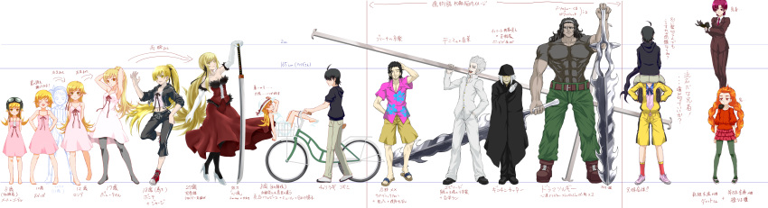 age_comparison, age_progression, annotation_request, araragi_karen, araragi_koyomi, armpits, bakemonogatari, bazett_fraga_mcremitz