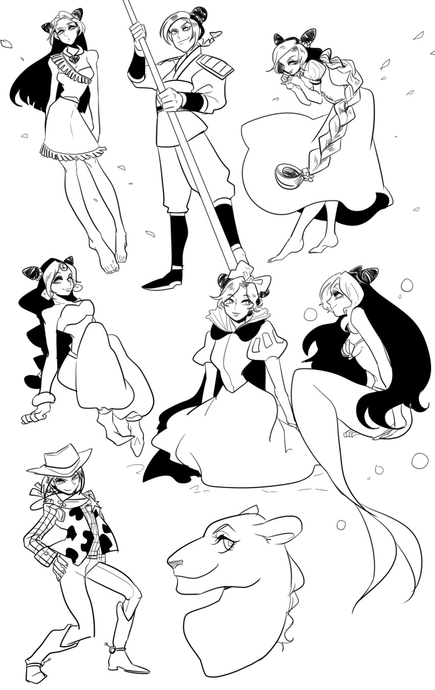 animalization, ariel_(disney), ariel_(disney)_(cosplay), armor, aurora_(disney), aurora_(disney)_(cosplay), braid, cosplay
