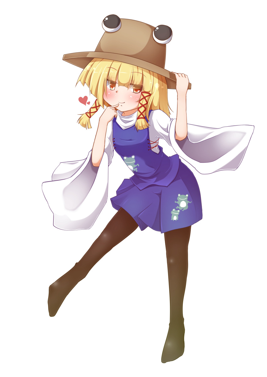 1girl, absurdres, black_legwear, blonde_hair, blush, hair_ribbon, haruto_(hirokazu1001), hat