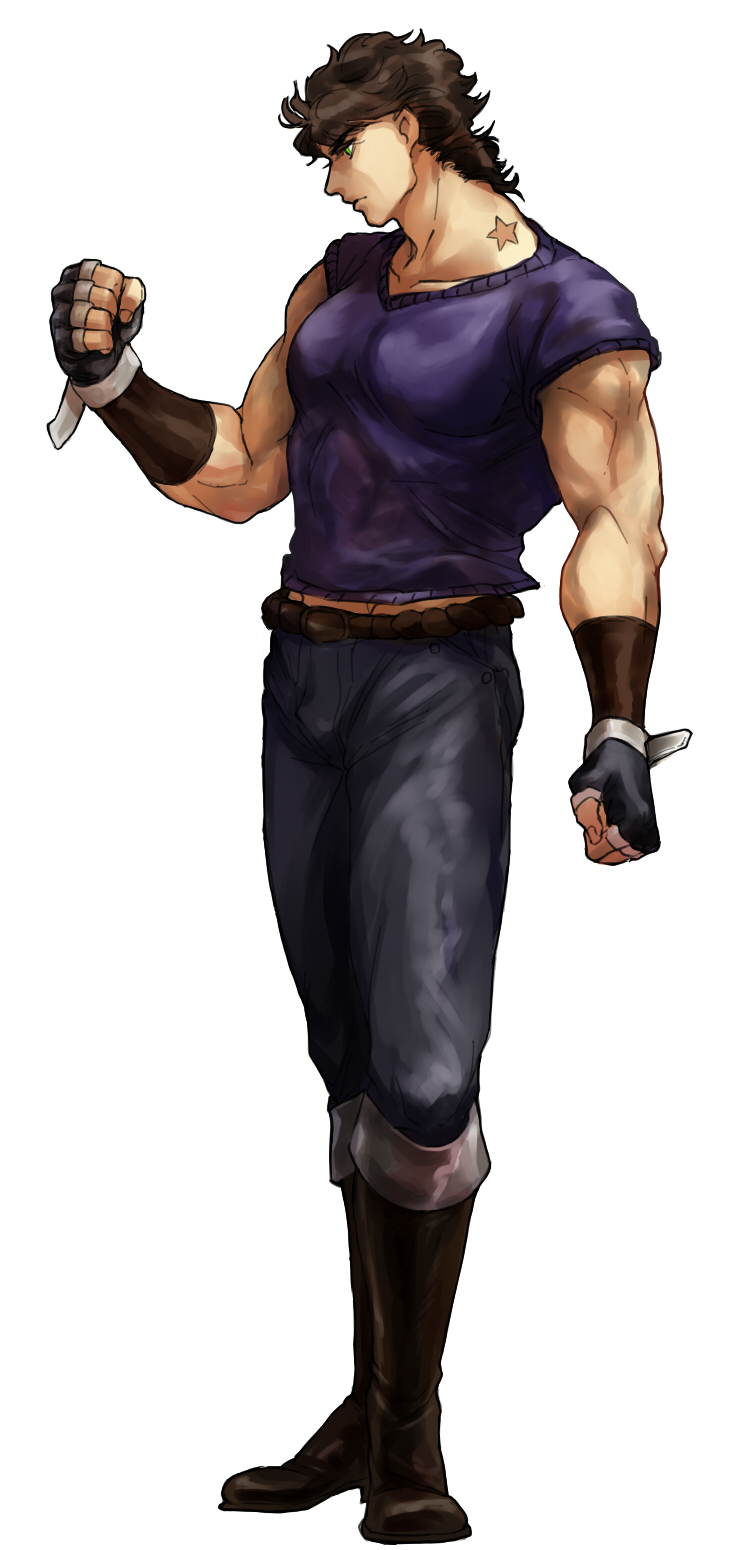 1boy, aonekonbu, birthmark, boots, brown_hair, fingerless_gloves, gloves, highres