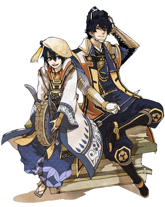 2boys, baggy_pants, black_hair, book_stack, hat, jewelry, male, mori_(tsk03ss)
