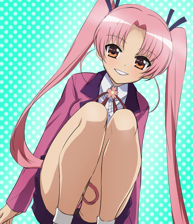 1girl, green_background, hair_ribbon, haruyama, long_hair, looking_at_viewer, mamiya_yumi, mm!