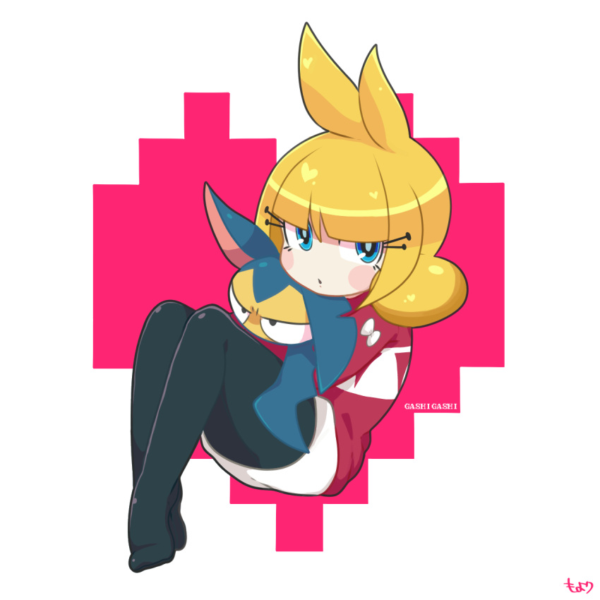 1boy, 1girl, ahoge, animal_ears, bat, blonde_hair, blue_eyes, blush