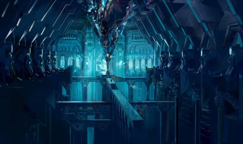 bridge, column, highres, pillar, saiga_tokihito, scenery, statue, the_hobbit