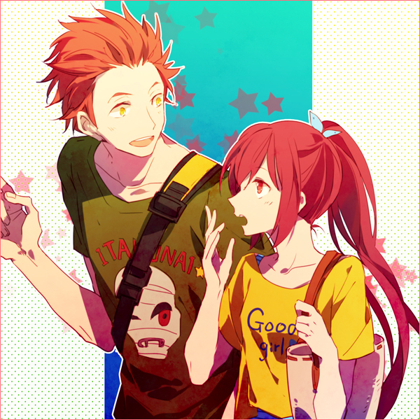 artist_request, free!, long_hair, matsuoka_gou, mikoshiba_seijuurou, ponytail, redhead, source_request
