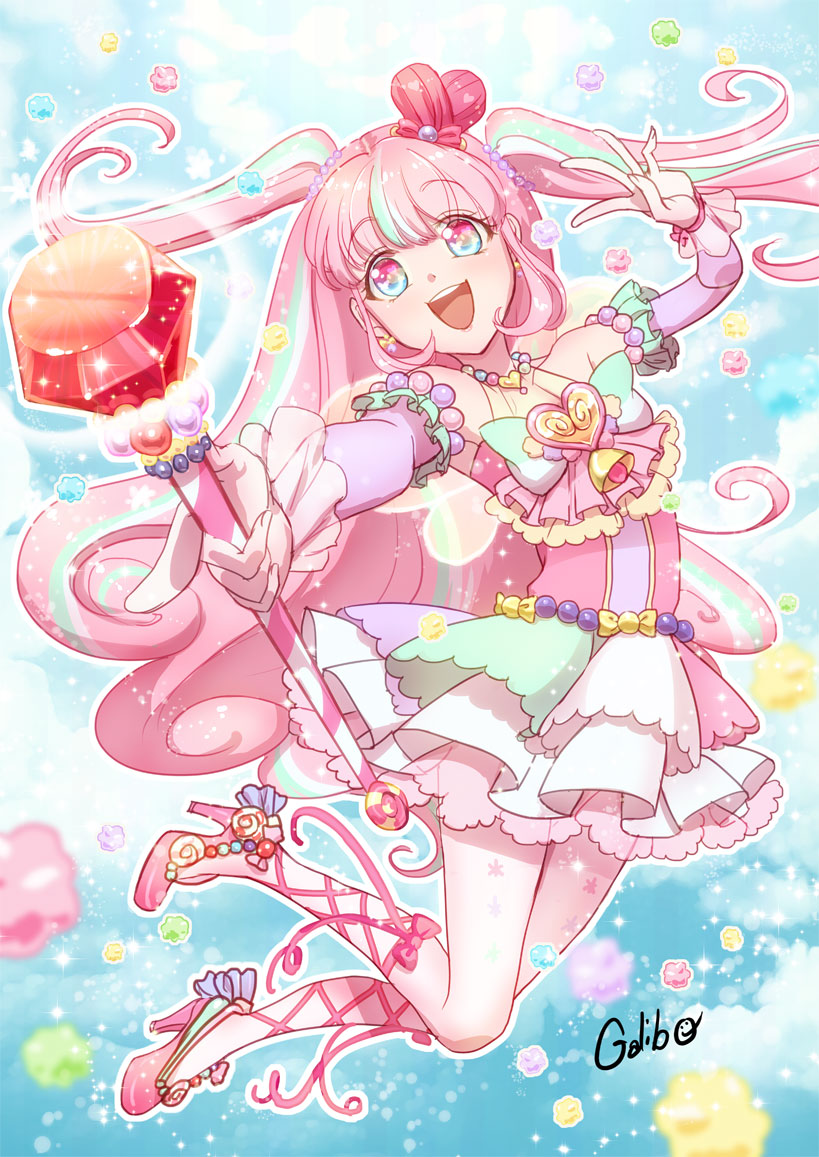 1girl, bell, blue_eyes, bowtie, brooch, candy, crown, curly_hair