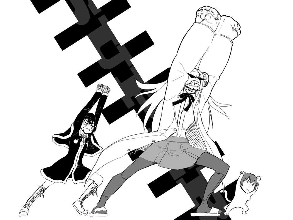 cosplay, crossdressinging, embarrassed, franken_fran, franky, hat, konjoe, madaraki_fran