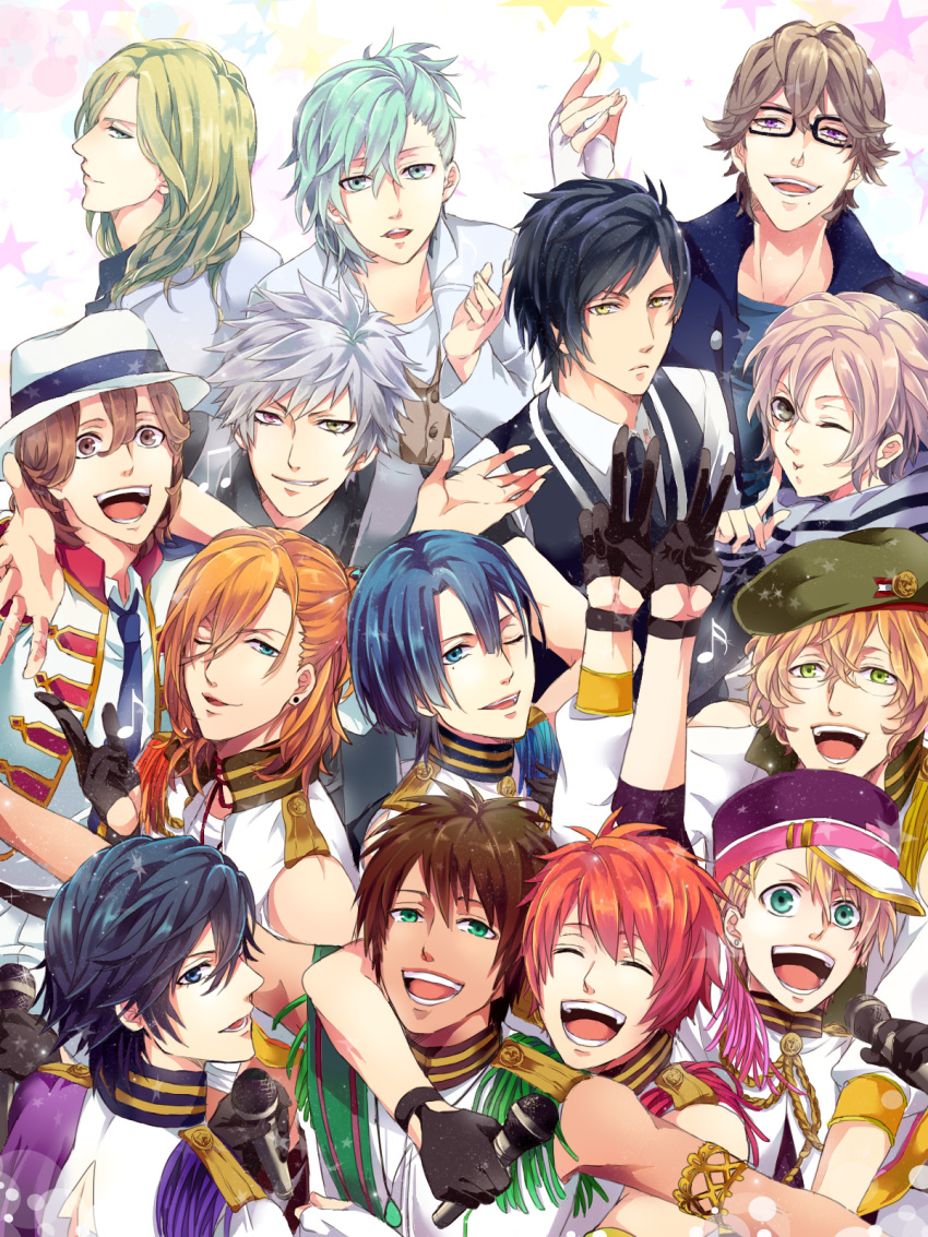 6+boys, aijima_cecil, camus_(uta_no_prince-sama), everyone, highres, hijirikawa_masato, ichinose_tokiya, ittoki_otoya