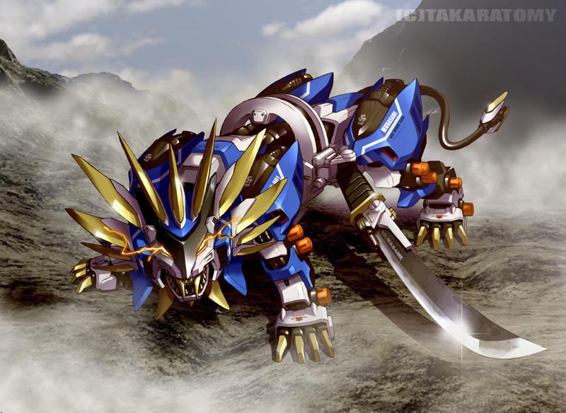 fangs, katana, mecha, mercy_rabbit, murasame_liger, solo, sword, weapon