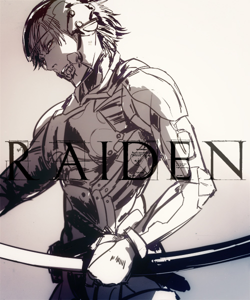 1boy, ataraxa, cyborg, metal_gear_solid, metal_gear_solid_4, monochrome, raiden, solo, sword, weapon