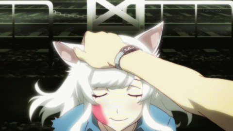 1girl, animal_ears, animated, animated_gif, cat_ears, hanekawa_tsubasa, lowres, monogatari_(series)