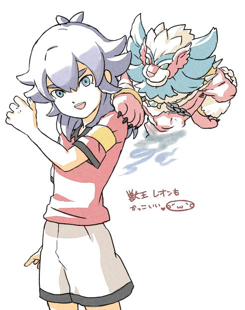 1boy, armband, blue_eyes, inazuma_eleven_(series), inazuma_eleven_go, juuou_leon, kidokawa_seishuu, kishibe_taiga