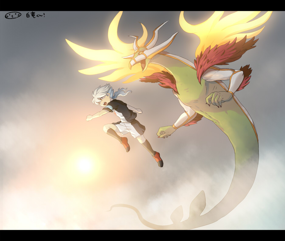 1boy, armband, hakuryuu_(inazuma_eleven), inazuma_eleven_(series), inazuma_eleven_go, letterboxed, long_hair, male