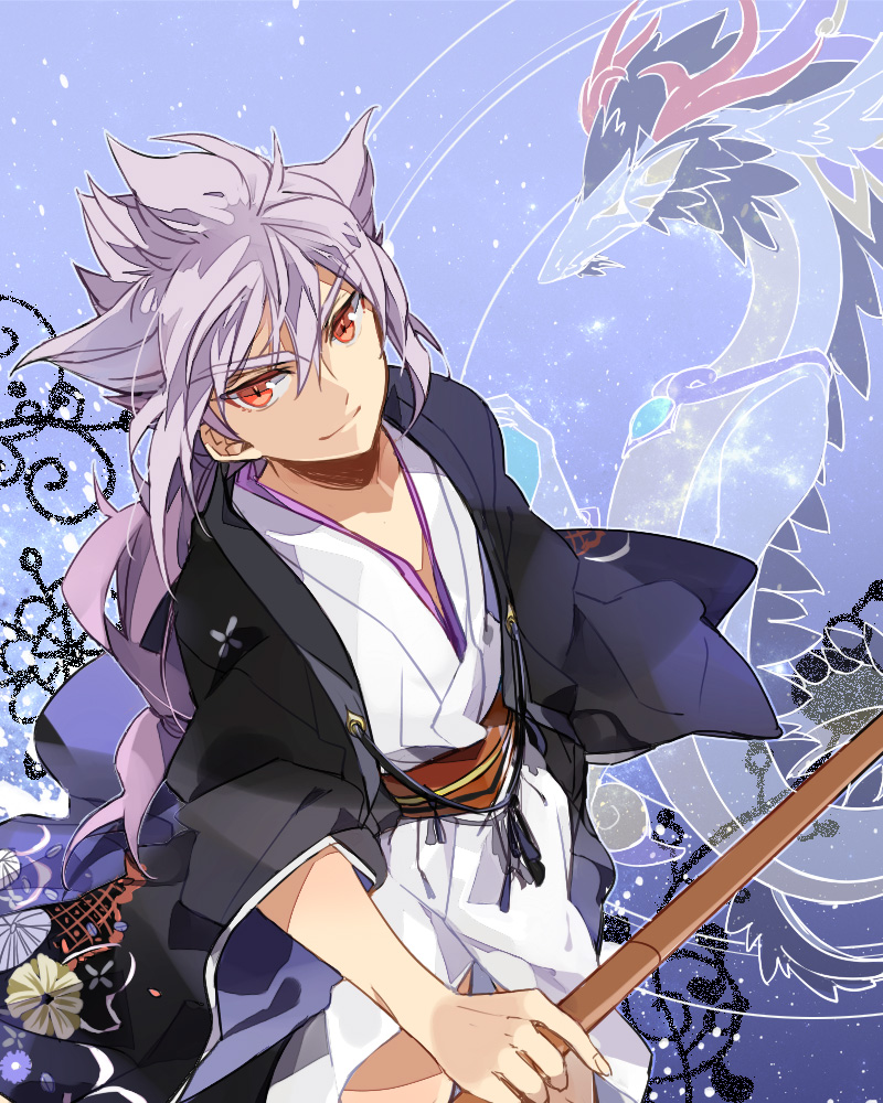 1boy, chinese_clothes, dragon, eastern_dragon, fusion, hakuryuu_(inazuma_eleven), inazuma_eleven_(series), inazuma_eleven_go