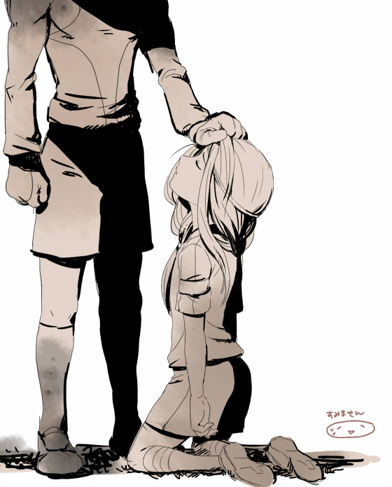 2boys, androgynous, armband, closed_eyes, dragonlink, gloves, goalkeeper, hand_on_another's_head