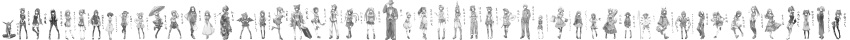 2boys, 6+girls, absurdres, alice_margatroid, alternate_costume, alternate_hair_length, alternate_hairstyle, animal_ears, asymmetrical_wings, ba_gua, bag, bat_wings, bespectacled, bottle, bow, cabbie_hat, casual, cat_tail, character_name, character_request, chen, cirno, contemporary, cross, daiyousei, double_bun, everyone, eye_bags, eyeball, fan, flandre_scarlet, forehead, formal, fox_ears, fox_tail, fujiwara_no_mokou, glasses, hair_bow, hair_ribbon, hairband, hakurei_reimu, hat, headphones, highres, hijiri_byakuren, hinanawi_tenshi, hong_meiling, hoodie, hoshiguma_yuugi, houjuu_nue, houraisan_kaguya, ibaraki_kasen, ibuki_suika, inaba_tewi, incredibly_absurdres, inubashiri_momiji, izayoi_sakuya, jacket, japanese_clothes, jewelry, kamishirasawa_keine, karakasa_obake, kasodani_kyouko, kawashiro_nitori, kimono, kirisame_marisa, koakuma, kochiya_sanae, komeiji_koishi, komeiji_satori, konpaku_youmu, konpaku_youmu_(ghost), kumoi_ichirin, kuroki_tomoko, kuroki_tomoko_(cosplay), letty_whiterock, long_hair, long_image, luggage, medicine_melancholy, miniskirt, monochrome, mononobe_no_futo, morichika_rinnosuke, mouse_ears, mouse_tail, multiple_boys, multiple_girls, murasa_minamitsu, nazrin, necklace, onozuka_komachi, open_mouth, pants, pantyhose, paper_fan, patchouli_knowledge, pipe, ponytail, rabbit_ears, reisen_udongein_inaba, remilia_scarlet, ribbon, rumia, ryosios, school_uniform, shameimaru_aya, shikieiki_yamaxanadu, short_hair, short_twintails, shoulder_bag, shouten_pegasus_mix_mori, siblings, simple_background, sisters, skirt, skull, smile, su-san, suit, tail, tatara_kogasa, thigh-highs, third_eye, touhou, trigram, twintails, uchiwa, umbrella, unzan, vest, watashi_ga_motenai_no_wa_dou_kangaetemo_omaera_ga_warui!, white_background, wide_image, wings, wink, wolf_ears, wolf_tail, wriggle_nightbug, yakumo_ran, yakumo_yukari, yin_yang