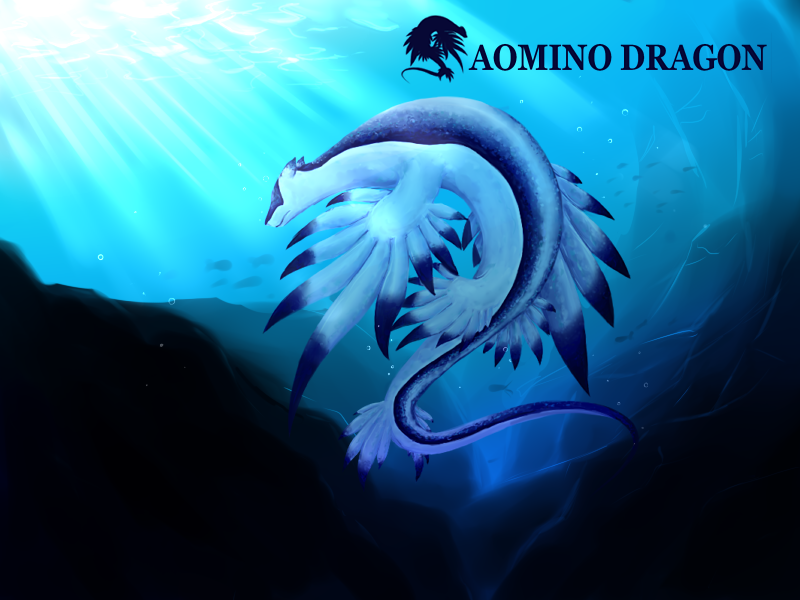 dragon, ocean, original, solo, takikomi_gohan, underwater
