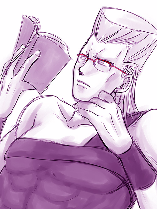 1boy, bespectacled, book, glasses, jean_pierre_polnareff, jojo_no_kimyou_na_bouken, miyabi_(run), reading
