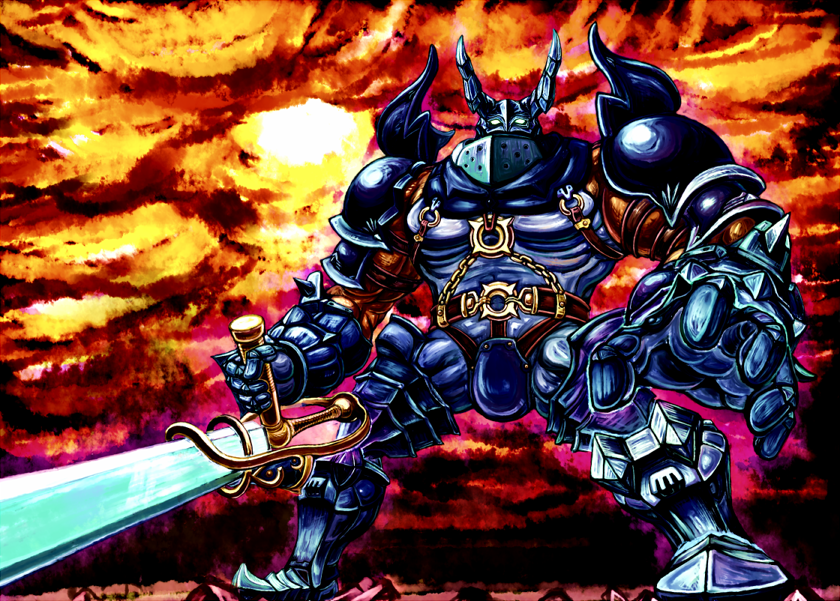 1boy, agon_(tamashii_no_shoumei), armor, chain, eikou_(sonicspeed), fake_wings, glowing, glowing_eyes
