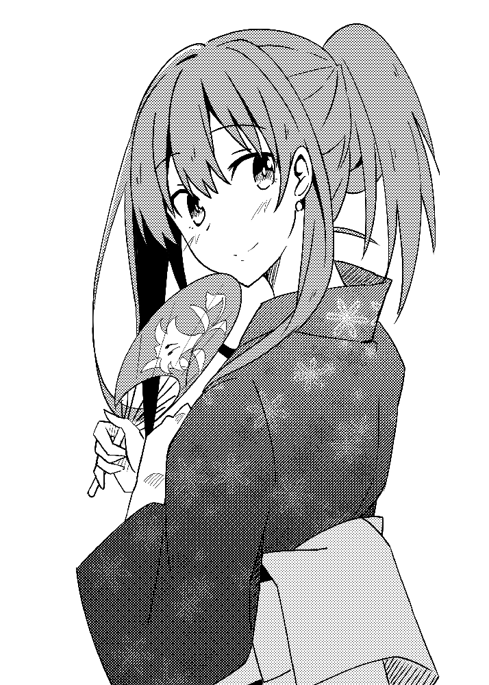 1girl, blush, exion_(neon), fan, hair_intakes, idolmaster, idolmaster_cinderella_girls, japanese_clothes