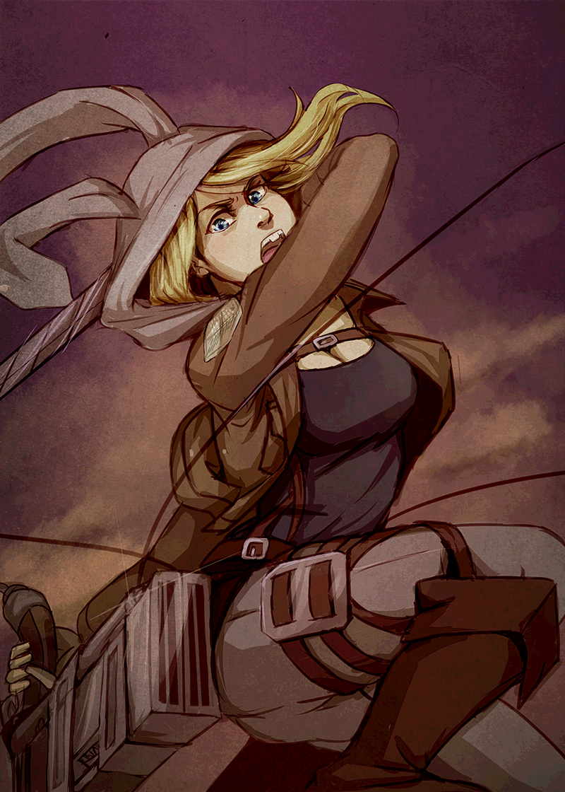 1girl, adventure_time, animal_hood, blonde_hair, blue_eyes, boots, breasts, bunny_hood