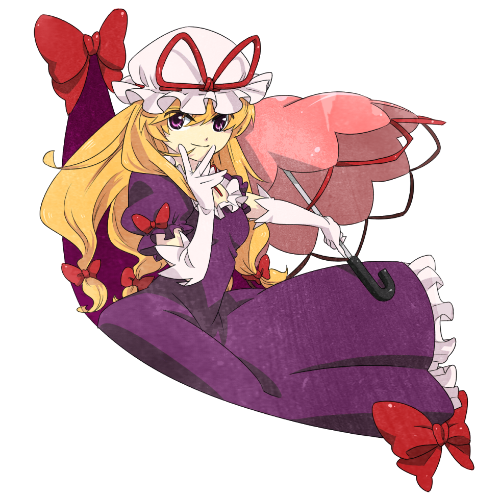 1girl, aarue, blonde_hair, elbow_gloves, gap, gloves, hair_ribbon, hat