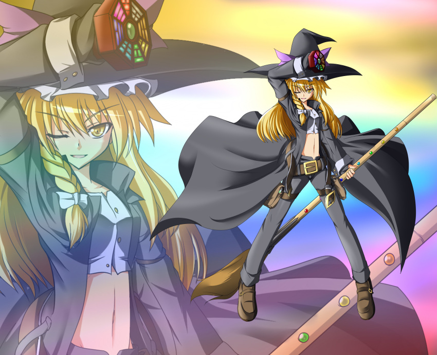 broom, guilty_gear, hagami495, highres, johnny_(guilty_gear), johnny_(guilty_gear)_(cosplay), kirisame_marisa, touhou