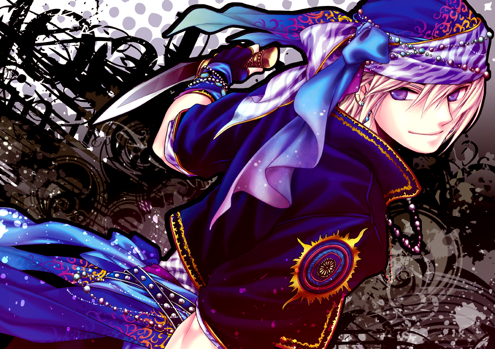 bandana, beads, final_fantasy, final_fantasy_vi, hat, lock_cole, male, solo