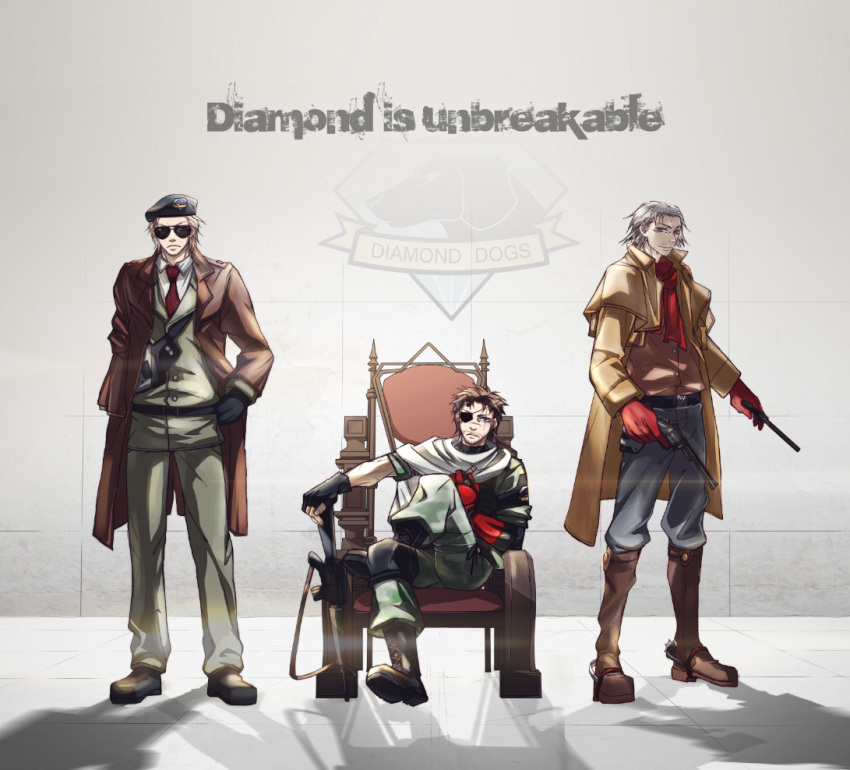beret, chair, coat, hat, hsincubic, kazuhira_miller, metal_gear, metal_gear_solid_v