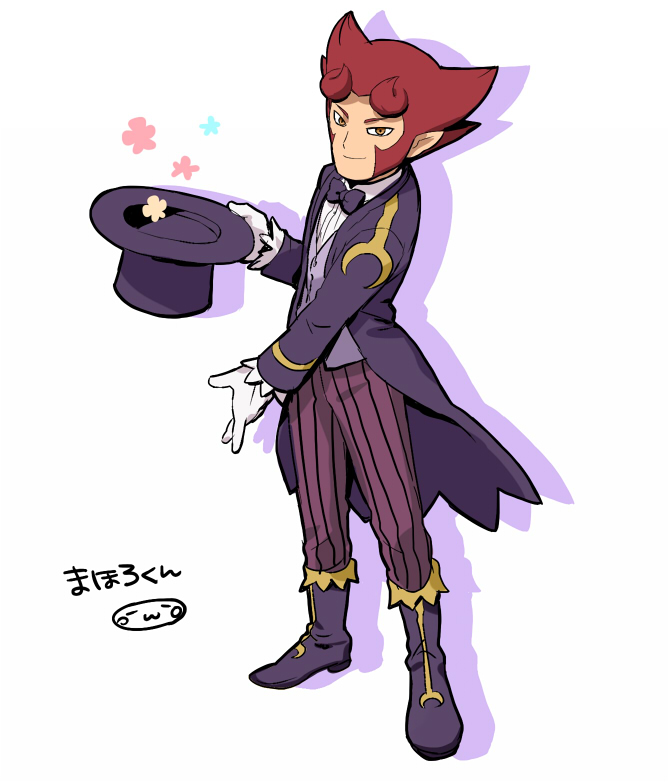 1boy, bowtie, character_name, gloves, hat, hat_removed, headwear_removed, inazuma_eleven_(series)