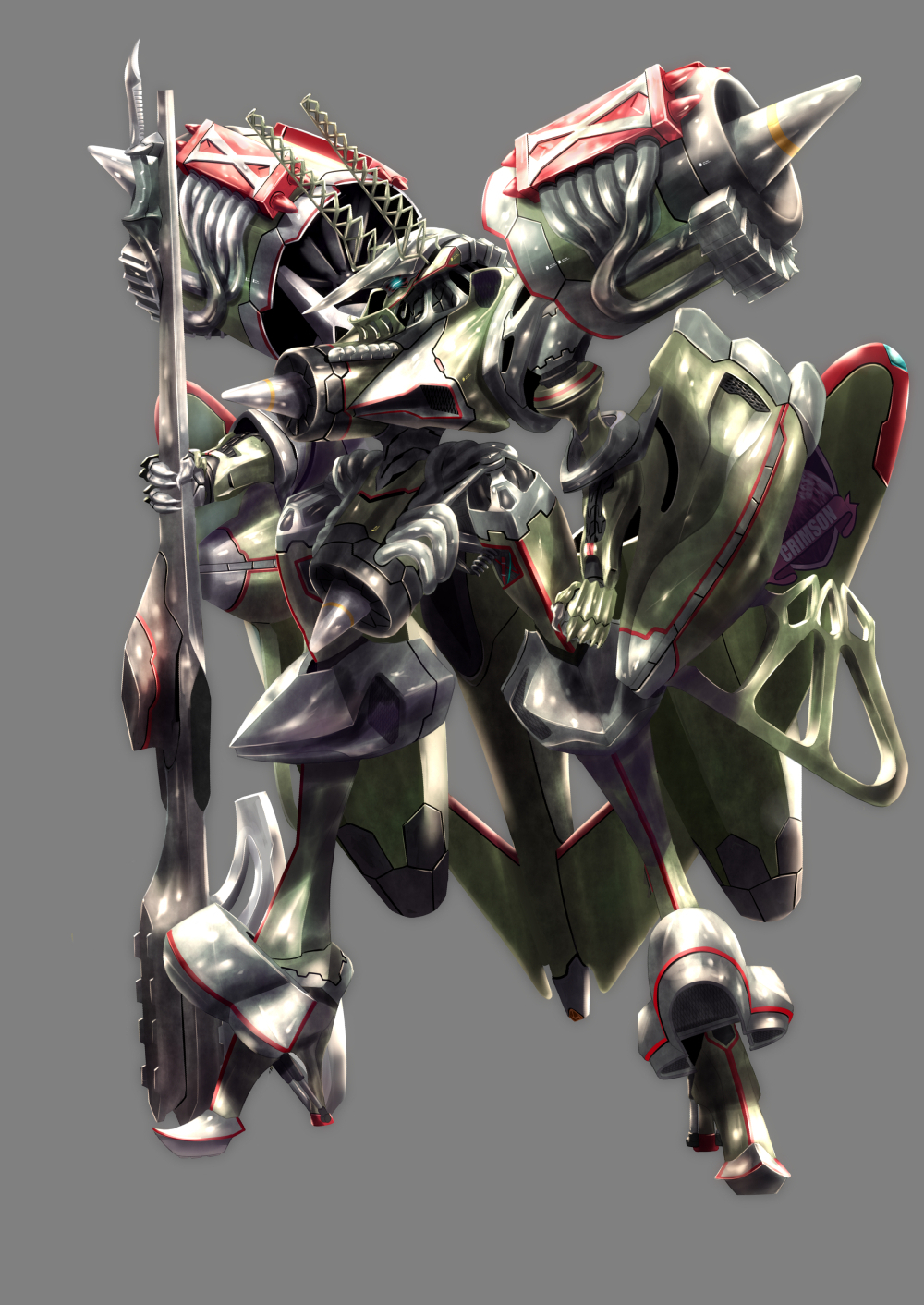 artist_name, crimson_(cxrss377), draft_diver, glowing, highres, mecha, no_humans, original