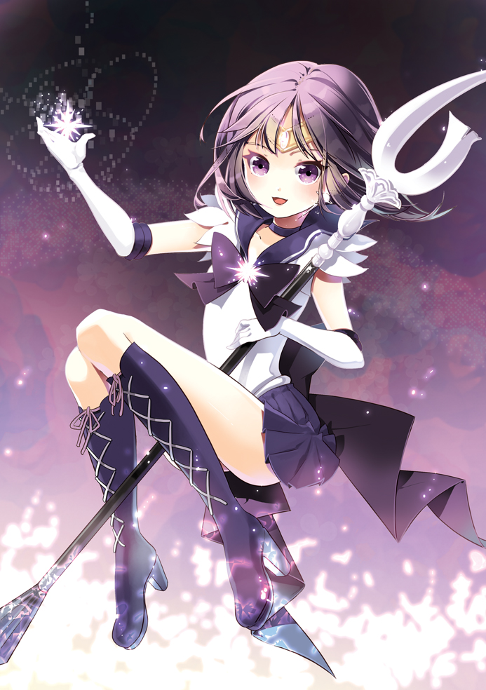 1girl, bishoujo_senshi_sailor_moon, blush, boots, choker, circlet, collarbone, elbow_gloves