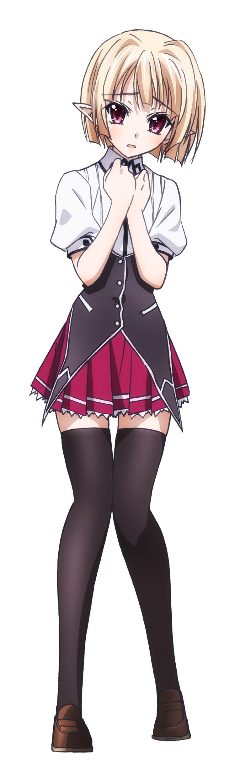 1boy, absurdres, blonde_hair, crossdressinging, fang, gasper_vladi, high_school_dxd, highres