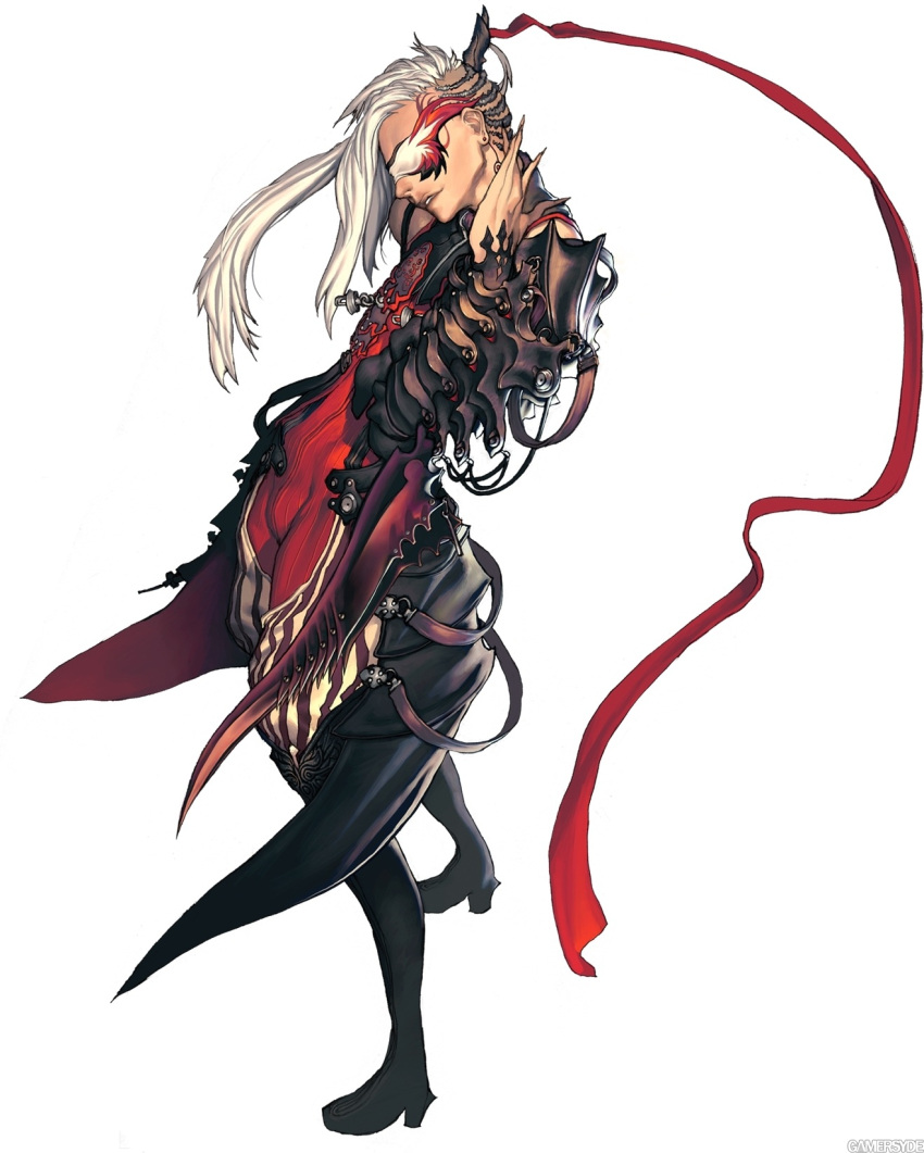1boy, boots, elga_(magna_carta_2), highres, kim_hyung_tae, magna_carta, magna_carta_2, male, solo, white_hair