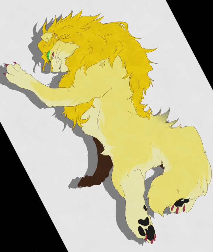 aberu514, animalization, dio_brando, jojo_no_kimyou_na_bouken, lion, no_humans, solo
