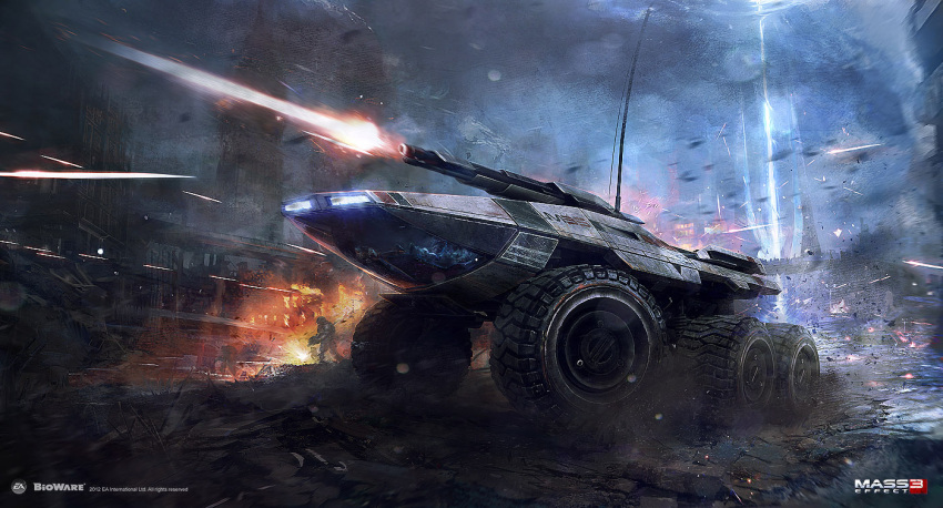 battle, big_ben, city, firing, london, m35_mako, mass_effect, mass_effect_3