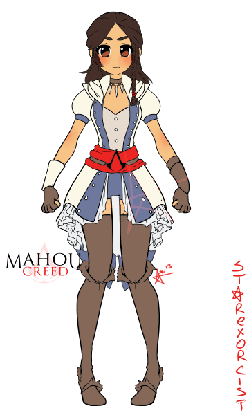 1girl, 2013, artist_name, ashley_swaby, assassin's_creed, assassin's_creed_iii, braid, brown_eyes